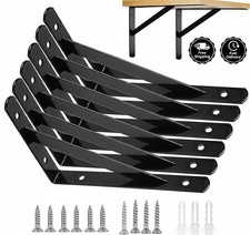 Triangle Shelf Brackets - 66 lbs Capacity, Perfect for Indoor & Outdoor Use