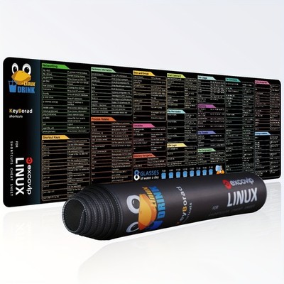 A Set: Linux Programming Software Shortcut Keys + Water-Drinking Mouse Pad, Of