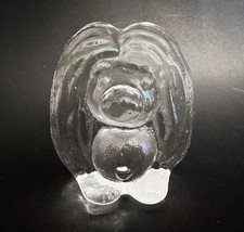 Vintage Swedish Glass TROLL Figurine Bergdala Glasbruk MCM Clear Glass