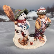 Christine Haworth Leonardo Collection ‘Winter Pastime’ Christmas Figurine