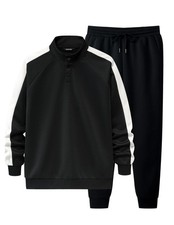 Mens Midweight Pullover Sweatshirts Casual Activewear Sets Winter Apparel Air...