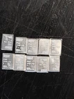 Lot Of Ten (10) Valcambi Suisse - 1 Gram .999 Fine Pure Silver Bullion Bars