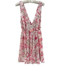 Babydoll Floral Slip Dress L Pink Cottagecore Nightgown Coquette Flowy Soft Girl