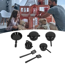 Dollhouse Miniature Pots and Pans 1/12 Dollhouse Kitchen Cookware with