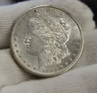 1890 S US Morgan Silver Dollar $1 AU (Cleaned)