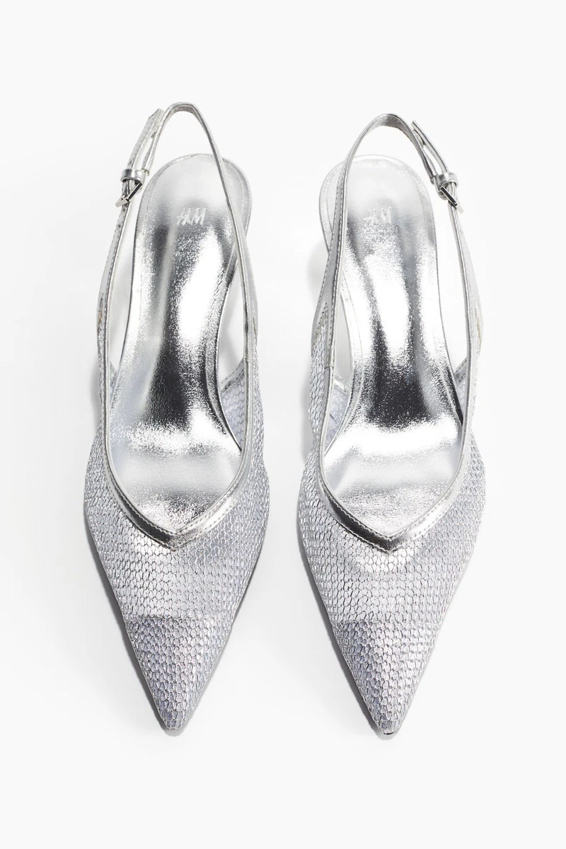 knee length dresses for ladies Nine West Deonne Pump | Women's | Silver Metallic | Size 6.5 main image 1