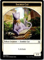 Sacred Cat Token #10 Amonkhet MTG