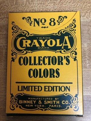 VTG 1991 Crayola No. 8 Crayons Collector's Colors   Binney & Smith New York -New