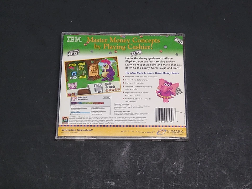 MONEY MATH Brain Bytes Essential Skills 5-8 (PC, CD-ROM, IBM) Vintage Mac WIN95 - Image 3 of 3