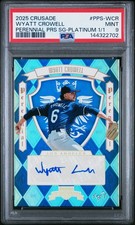 2025 Crusade Wyatt Crowell Perennial Prospect Signatures Platinum 1/1 Auto PSA 9