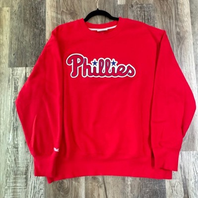 Mitchell & Ness Philadelphia Phillies Playoff Win 2.0 Crew Sweatshirt 2XL $110