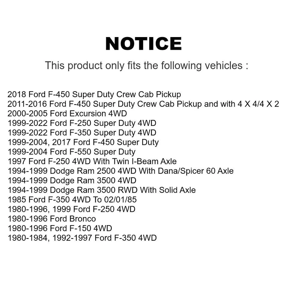 Kit de rótulas delanteras para Ford F-550 Super Duty F-250 HD 1997-2004 oe16 Foto 2 de 3