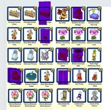 Webkinz Virtual Misc. items HTF please leave note reply to seller