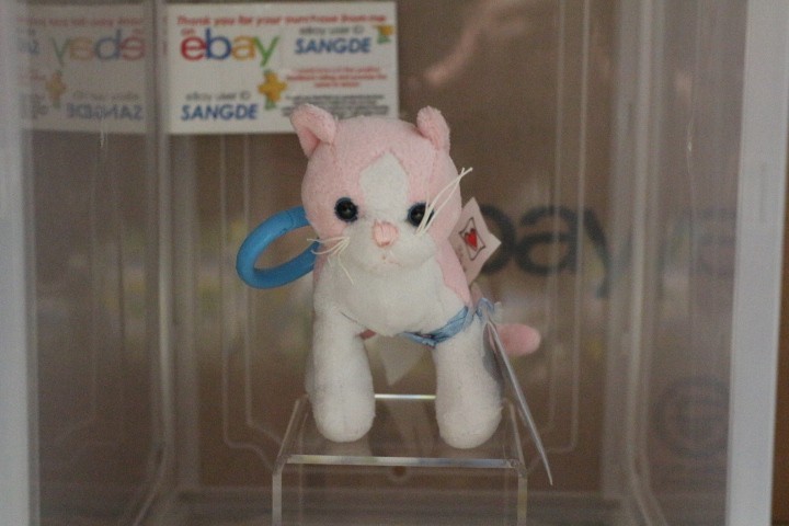 WEBKINZ~KINZ KLIP PINK & WHITE CAT.USED WITH TAG-NICE GIFT | eBay