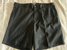 PETER MILLAR Men's Shorts Chino Khaki 9" Wicking Black Size 40