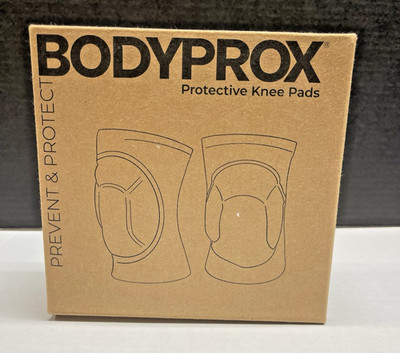 BODYPROX Protective Knee Pads Black Absorbs shock/ Impact  Anti-Slip Size: Large