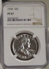 1958 US Proof Franklin Half 50c NGC PF67