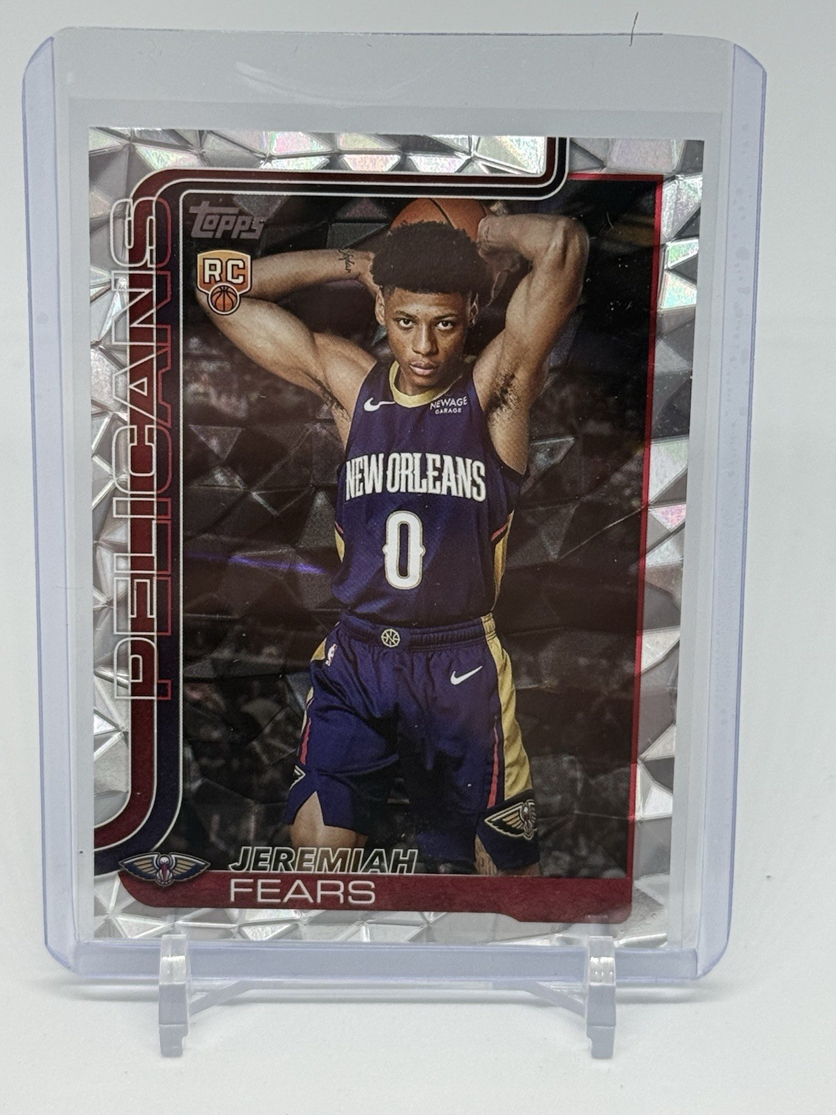 2025-26 Topps Basketball Jeremiah Fears #207 Silver Diamente Rookie Card