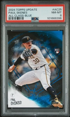 2024 Topps Update Paul Skenes RC PSA 8 NM-Mint #AC25 All Class Blue Rookie Card