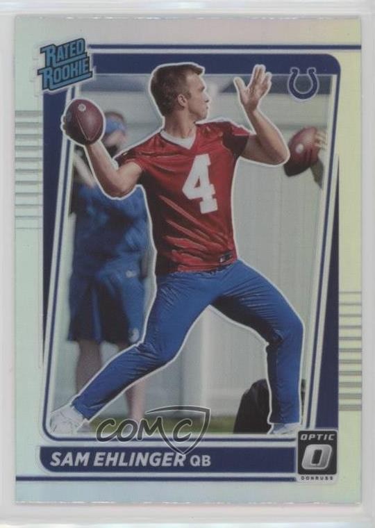 2021 Panini Donruss Rated Rookie Optic Holo Preview Sam Ehlinger #P-319 1p5