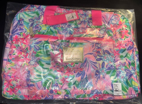 Disney x Lilly Pulitzer Bag Dreamin Beale Weekender Minnie Daisy Pink Parks NWT