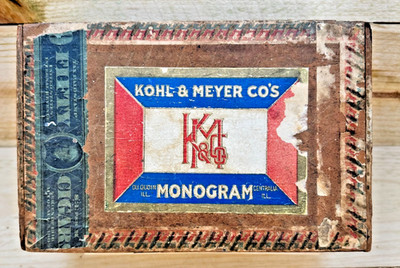 SALE 5/13!  - Antique Kohl & Meyer Cigar Box - SEE MY OTHER LISTINGS