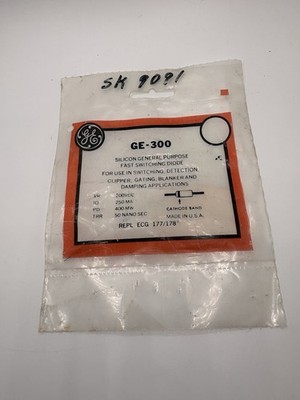 Diode, GE-300 Silicon Fast Switching Diode  200VDC  400Mw