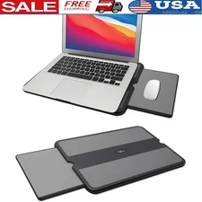 Portable Laptop Lap Desk W/ Anti-Slip Surface Retractable Mouse Pad Lightweight