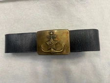 Original WWII WW2 Russian Soviet RKKF Navy Naval Belt & Buckle, Rare Style