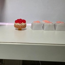 Artisan Resin Strawberry Tart Keyboard Keycap Cute Desk Accessory