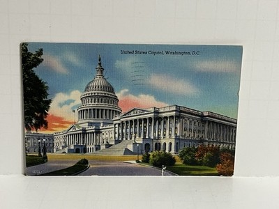 Washington D.C. United States Capitol Postcard Linen B38