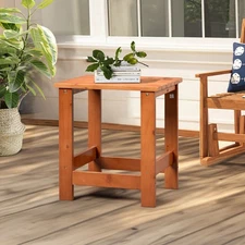 Wooden Square Side End Table,16in Coffee Table In/Outdoor Living Room Furniture