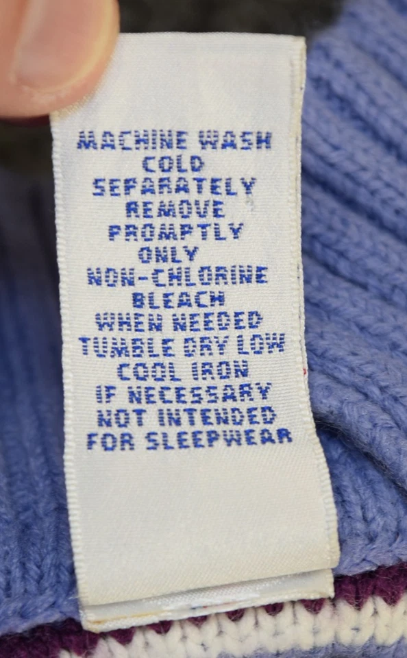 Cárdigan de punto a rayas vintage 2001 Gymboree cremallera completa suéter NIÑAS XL 6 púrpura Foto 4 de 4