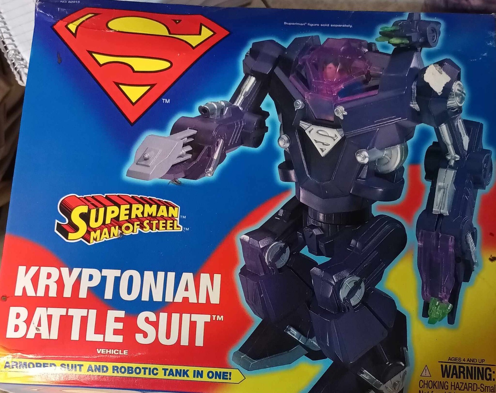 Vintage DC Kenner Superman Man of Steel Kryptonian Battle Suit Vehicle 1995