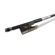 Violin Bow 4/4 Carbon Fiber Ebony Frog Natural Bow Hair Straight Well Balance