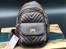Ladies Vegan Leather Quilt Sling bag