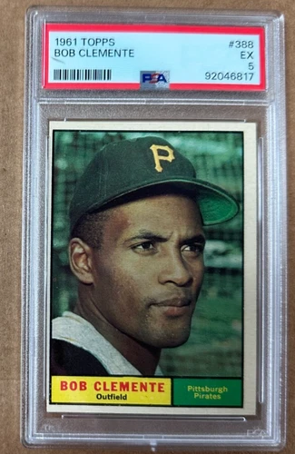 1961 Topps Baseball #388 Roberto Clemente Bob PSA 5 Graded card Pirates HOF