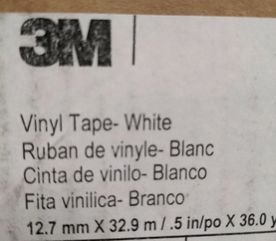 3M White Fine Line Vinyl Tape 471, 1/2" x 36 yds - Image 4 of 4