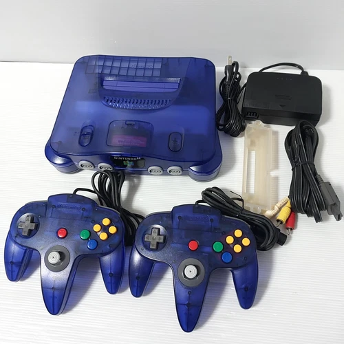 Nintedon64 N64 Midnight Blue Console NUS-001 Region free w/ 2 controllers Tested