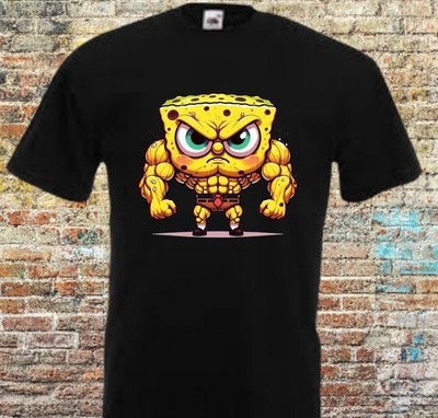 MAN & WOMAN - T-SHIRT - PRINT - SHIRT - SPONGEBOB SCHWAMMKOPF - HOBBYSHIRT - GYM