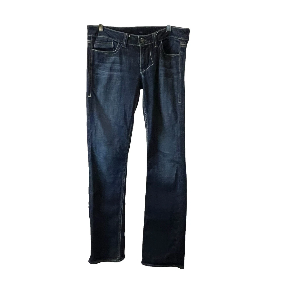 Jean Femme WILLIAM RAST "BETTY FLARE" - Taille 26, Coupe Slim Basse, Délavage Foncé, Excellent état