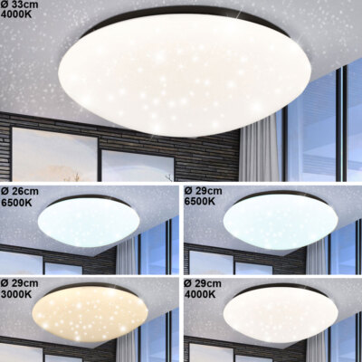LED Decken Design Lampe Sterne Himmel Effekt Leuchte Schlaf Zimmer weiß Strahler