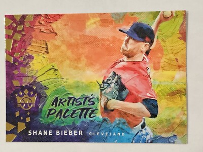 2021 Panini Diamond Kings Shane Bieber #AP-9 Artist's Palette