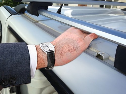 Black Cross Bars To Fit Renault Trafic 2022+ Aluminum Racks Roof Top Accessories - Picture 8 of 11