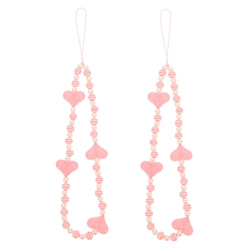 2 Pcs Chain Ornaments Heart Shape Beads Lanyard -lost - 第 1/12 張圖片
