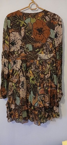 Joe Browns Autumn Colours Boho Hippy long Tunic Top 14 Long Sleeves - Picture 2 of 10
