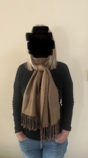Taupe Paisley 72 Pashmina Scarf Wrap Shawl