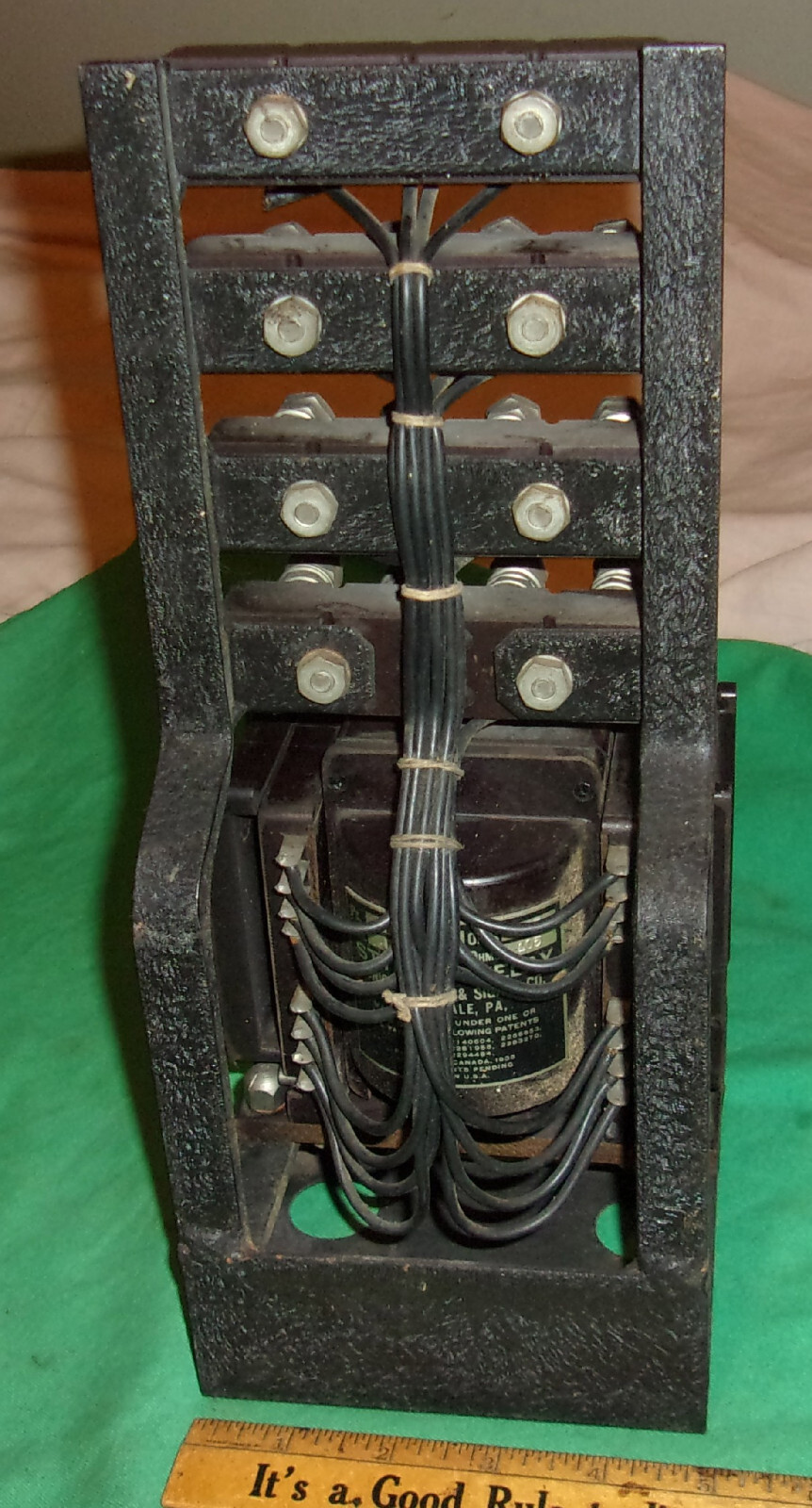 KP Relay Rack Union Switch & Signal Co. 16-Contact Clean! 1947 Insp ...