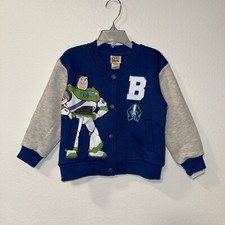 Buzz Lightyear Disney Jacket Boys 3T varsity button up jacket blue/gray