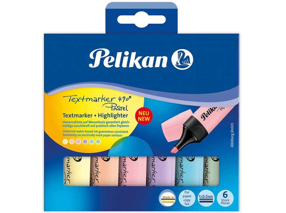 ✅✅✅Textmarker Pelikan 490® Pastell Alle Farben (Einzeln oder im Set)✅✅✅ - Bild 2 von 4